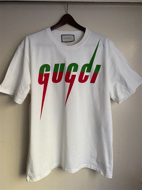 white and red gucci t shirt|Gucci t shirt men price.